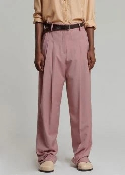 The Frankie Shop CLOTHING Gelso Pleated Trousers - Rose 34 The Frankie Shop CLOTHING Gelso Pleated Trousers - Rose