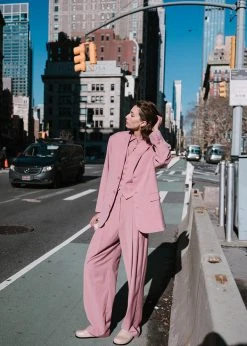 The Frankie Shop CLOTHING Gelso Pleated Trousers - Rose 40 The Frankie Shop CLOTHING Gelso Pleated Trousers - Rose