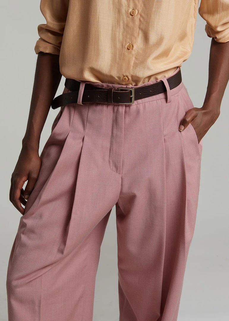 The Frankie Shop CLOTHING Gelso Pleated Trousers - Rose 8 The Frankie Shop CLOTHING Gelso Pleated Trousers - Rose