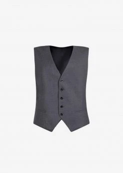 The Frankie Shop CLOTHING Gelso Waistcoat - Dark Grey Melange 33 The Frankie Shop CLOTHING Gelso Waistcoat - Dark Grey Melange