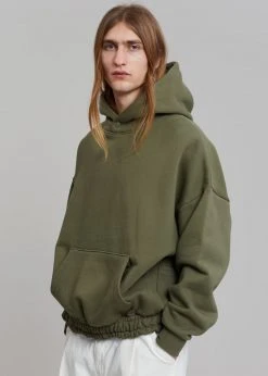 The Frankie Shop Men Gene Hoodie - Dark Olive