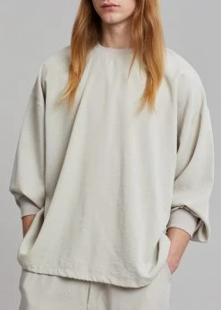 The Frankie Shop Men Geoff String Sweatshirt - Oyster