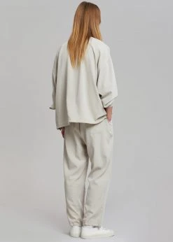 The Frankie Shop Men Geoff String Sweatshirt - Oyster