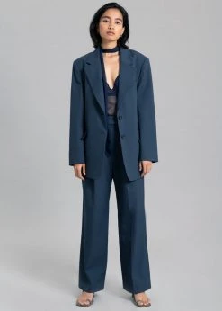 Blossom Georgina Wool Blend Blazer - Navy