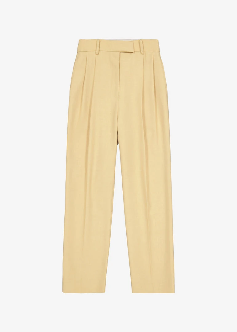 Blossom Georgina Wool Blend Pants - Cornsilk CLOTHING 10 Blossom Georgina Wool Blend Pants - Cornsilk CLOTHING