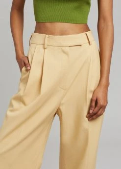 Blossom Georgina Wool Blend Pants - Cornsilk CLOTHING 12 Blossom Georgina Wool Blend Pants - Cornsilk CLOTHING