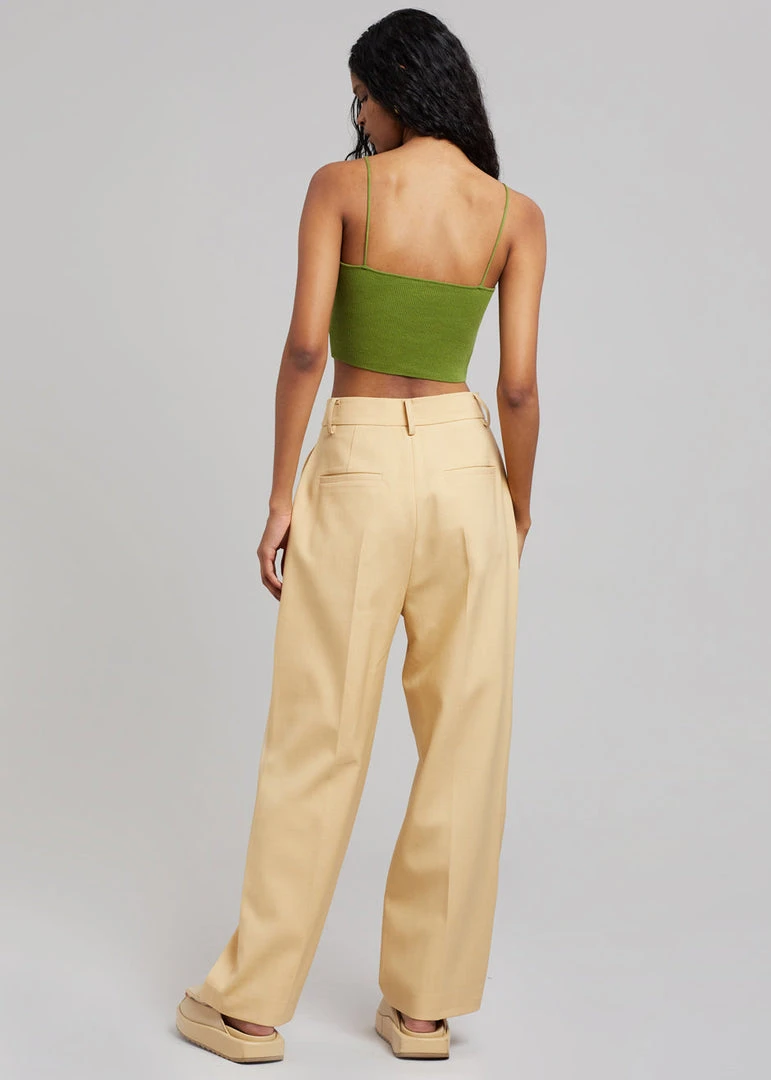 Blossom Georgina Wool Blend Pants - Cornsilk CLOTHING 9 Blossom Georgina Wool Blend Pants - Cornsilk CLOTHING