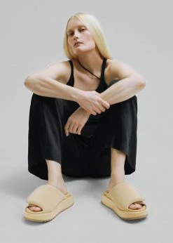 SHOES Gia Borghini Gia 1 Padded Slides - Butter Yellow 12 SHOES Gia Borghini Gia 1 Padded Slides - Butter Yellow