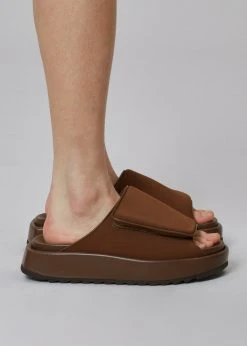 SHOES Gia Borghini Gia 1 Padded Slides - Coffee Brown