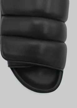 Gia Borghini Gia 3 Padded Slides - Black SHOES