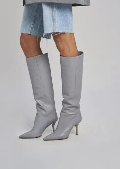Gia X Pernille Teisbaek SHOES GIA X Pernille Knee High Pointed Boots - Grey