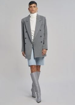 Gia X Pernille Teisbaek SHOES GIA X Pernille Knee High Pointed Boots - Grey