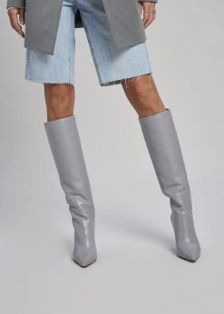 Gia X Pernille Teisbaek SHOES GIA X Pernille Knee High Pointed Boots - Grey