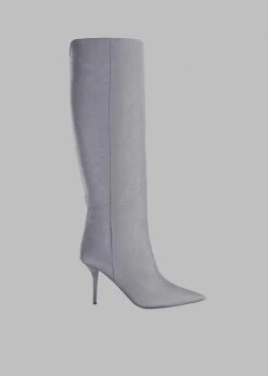 Gia X Pernille Teisbaek SHOES GIA X Pernille Knee High Pointed Boots - Grey