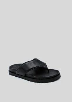 Gia X Pernille Teisbaek SHOES GIA X Pernille Padded Thong Sandals - Black