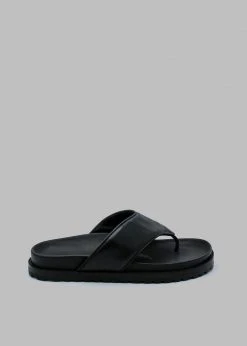 Gia X Pernille Teisbaek SHOES GIA X Pernille Padded Thong Sandals - Black