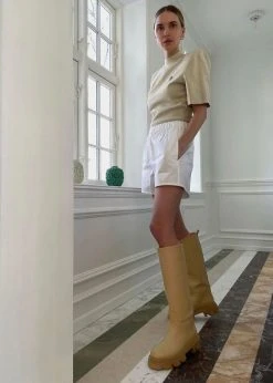 Gia X Pernille Teisbaek GIA X Pernille Tubular Combat Boots - Cappuccino SHOES