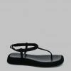 SHOES GIA X RHW Flat Thong Sandal - Black