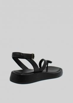 GIA X RHW Rosie Flat Wrap Sandal - Black
