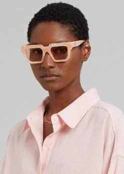 Gia Borghini Gia X RHW Sunnies - Peach Marble ACCESSORIES
