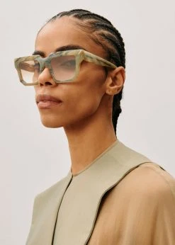 Gia Borghini Gia X RHW Sunnies - Sage Marble ACCESSORIES