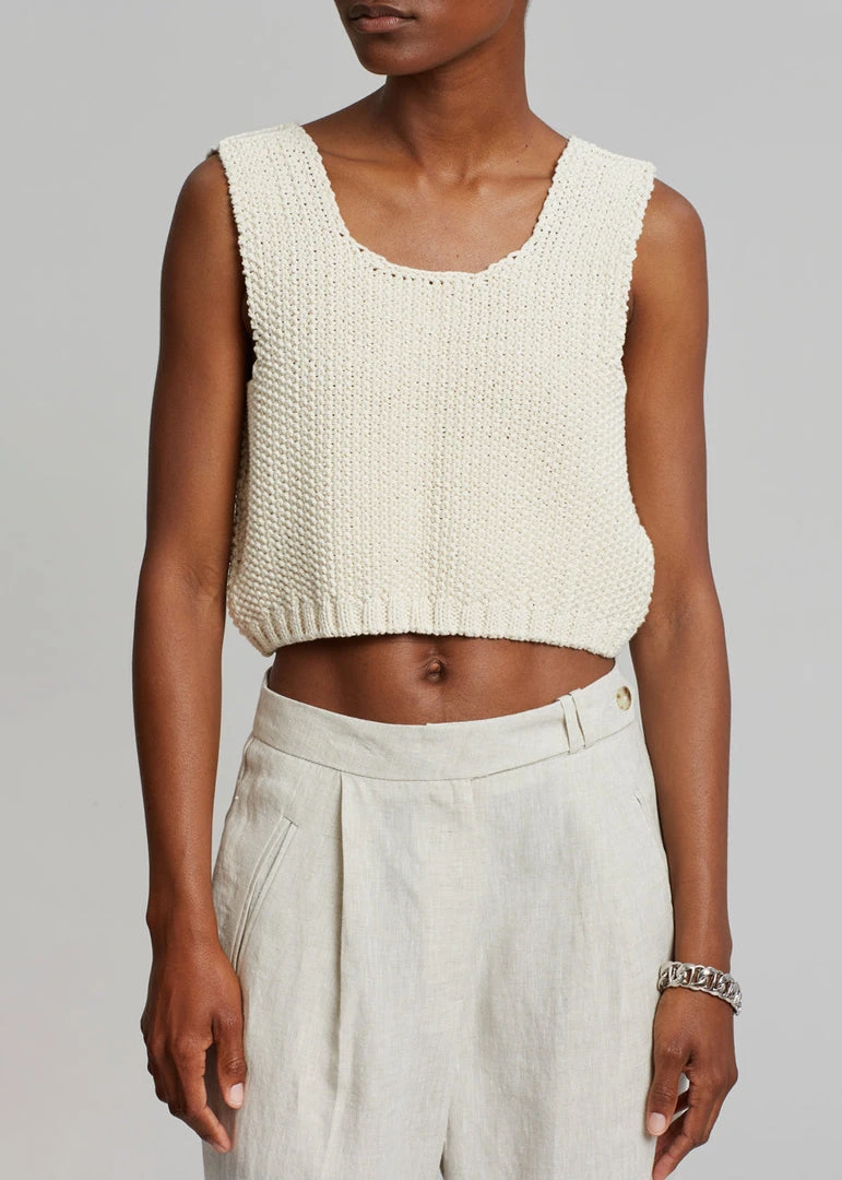 Plat Giada Knit Vest - Cream 8 Plat Giada Knit Vest - Cream