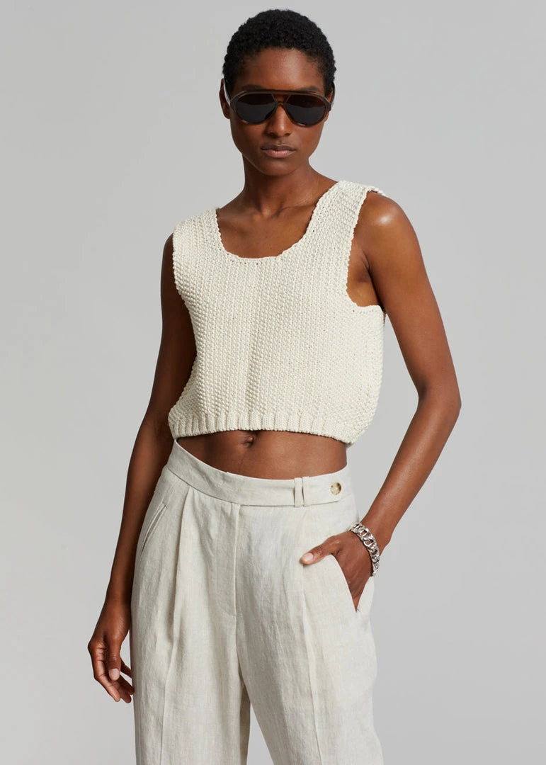 Plat Giada Knit Vest - Cream 4 Plat Giada Knit Vest - Cream