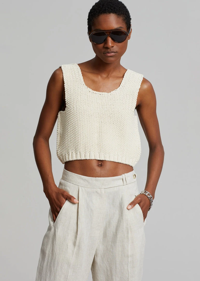 Plat Giada Knit Vest - Cream 1 Plat Giada Knit Vest - Cream