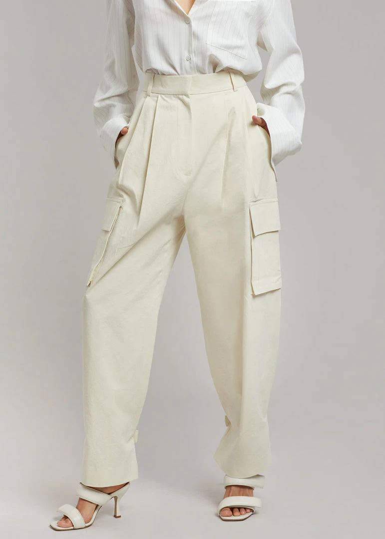 Blossom Gianna Cargo Pants - Cream 5 Blossom Gianna Cargo Pants - Cream