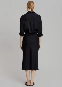 The Frankie Shop Gio Silky Midi Skirt - Black 26 The Frankie Shop Gio Silky Midi Skirt - Black