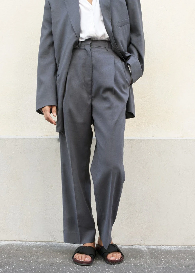 More Than Yesterday Pleated Suit Trousers - Graphite 8 More Than Yesterday Pleated Suit Trousers - Graphite