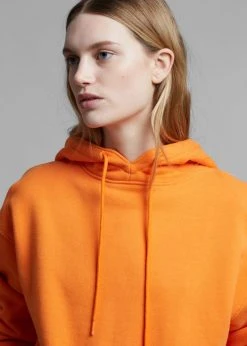 The Frankie Shop CLOTHING Greta Cropped Hoodie - Tangerine