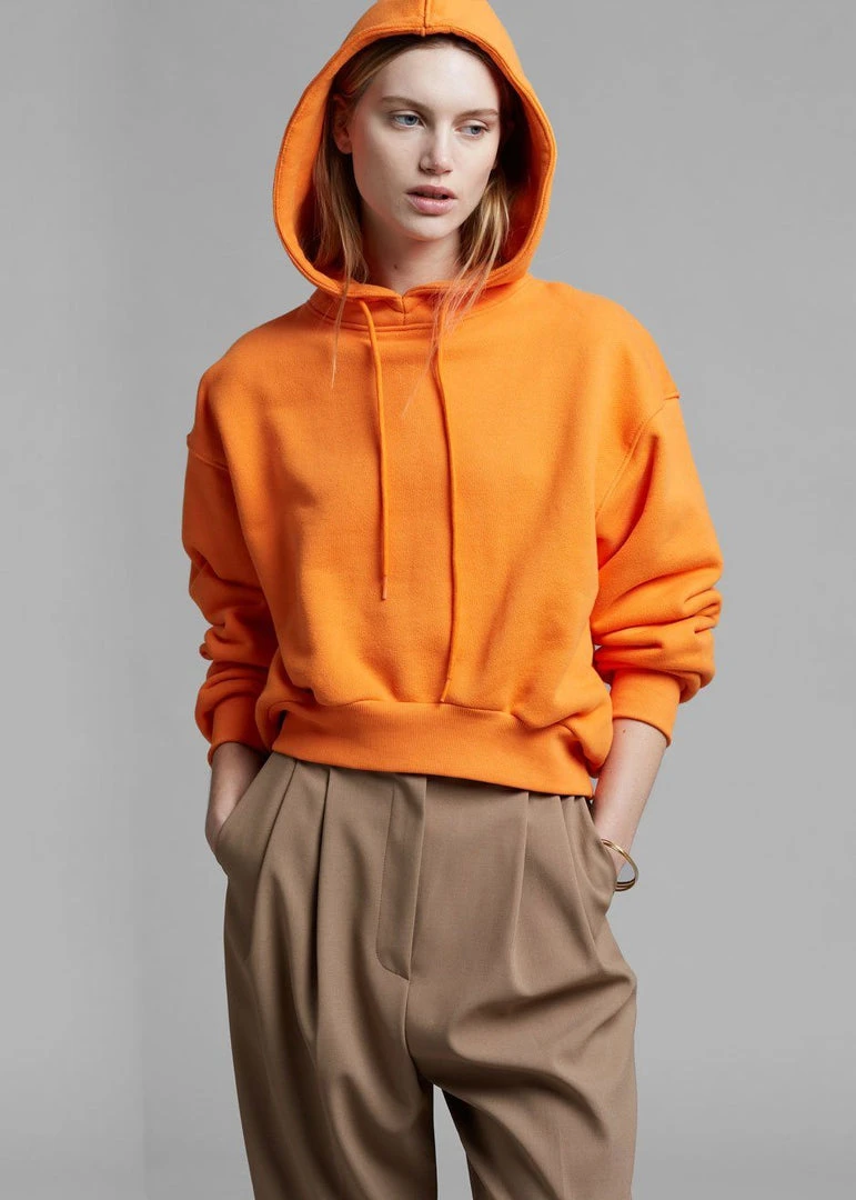 The Frankie Shop CLOTHING Greta Cropped Hoodie - Tangerine 5 The Frankie Shop CLOTHING Greta Cropped Hoodie - Tangerine