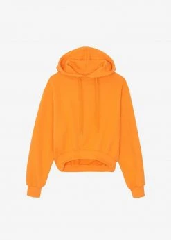 The Frankie Shop CLOTHING Greta Cropped Hoodie - Tangerine 11 The Frankie Shop CLOTHING Greta Cropped Hoodie - Tangerine