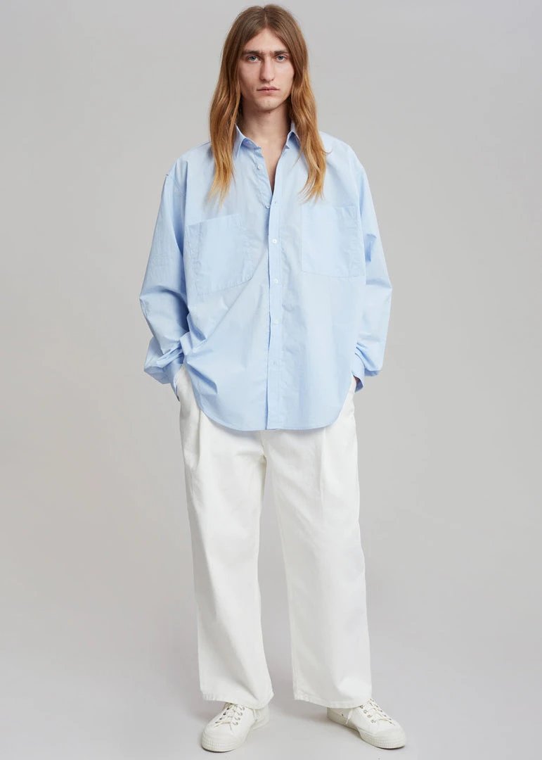 Hash Men Gus Oversized Shirt - Blue 1 Hash Men Gus Oversized Shirt - Blue