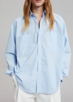 Hash Men Gus Oversized Shirt - Blue