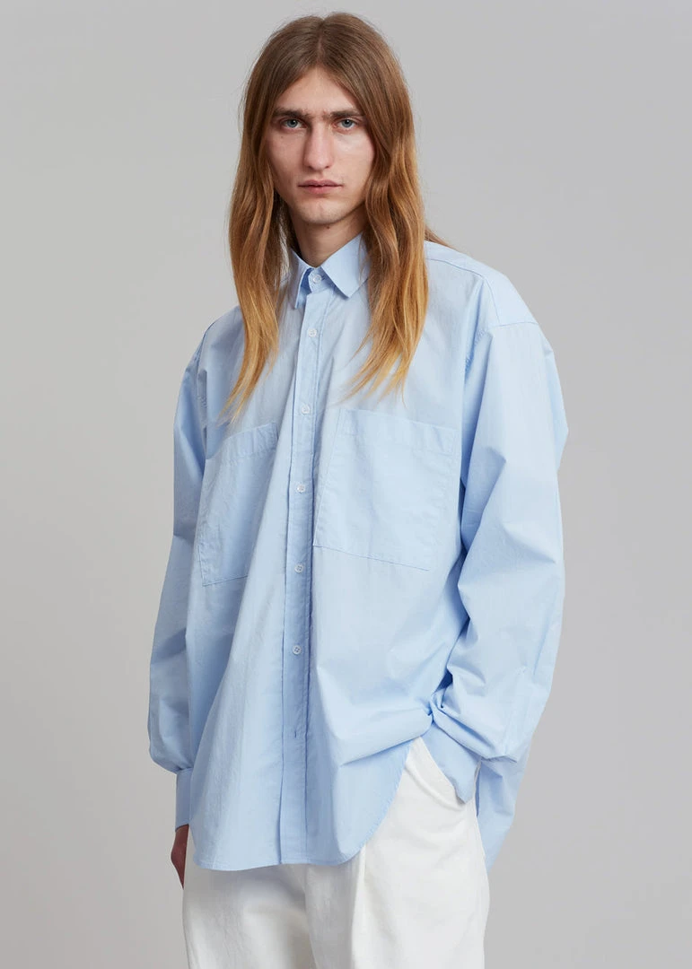 Hash Men Gus Oversized Shirt - Blue 4 Hash Men Gus Oversized Shirt - Blue