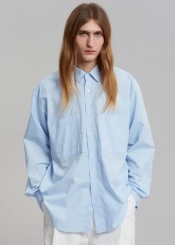 Hash Men Gus Oversized Shirt - Blue 13 Hash Men Gus Oversized Shirt - Blue