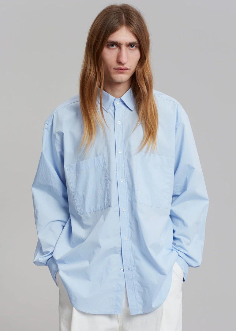 Hash Men Gus Oversized Shirt - Blue 6 Hash Men Gus Oversized Shirt - Blue