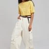The Frankie Shop CLOTHING Hailey Oversized Cargo Pants - Beige