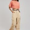 The Frankie Shop Hailey Oversized Cargo Pants - Tan CLOTHING