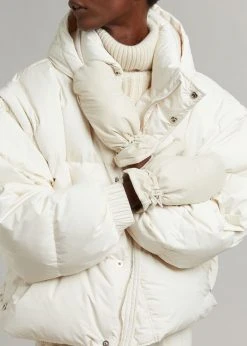 Cafe Noir Hal Puffy Mittens - Birch ACCESSORIES