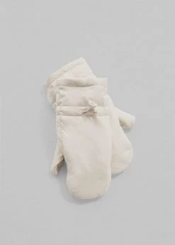Cafe Noir Hal Puffy Mittens - Birch ACCESSORIES
