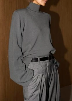 The Frankie Shop Hama Turtleneck - Charcoal CLOTHING