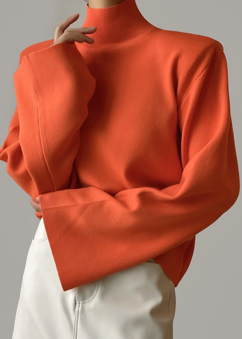 The Frankie Shop Hama Turtleneck - Tangerine CLOTHING 3 The Frankie Shop Hama Turtleneck - Tangerine CLOTHING