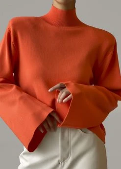 The Frankie Shop Hama Turtleneck - Tangerine CLOTHING