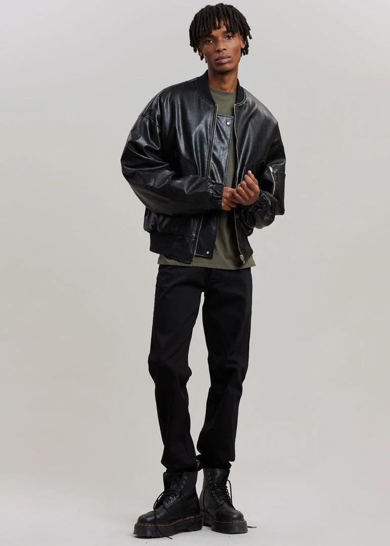The Frankie Shop Hane Faux Leather Bomber - Black CLOTHING 6 The Frankie Shop Hane Faux Leather Bomber - Black CLOTHING