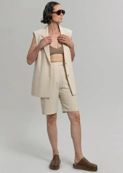 Blossom Hani Slit Pants - Beige