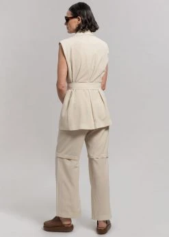 Blossom Hani Slit Pants - Beige