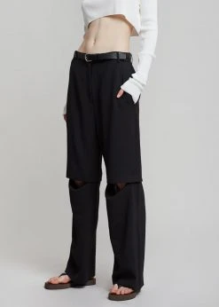 Blossom CLOTHING Hani Slit Pants - Black